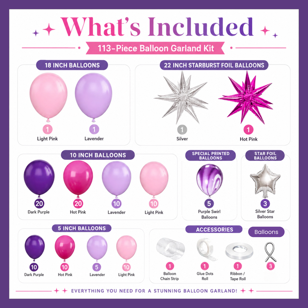 🎈 Born to Shine - Balloon Garland Kit