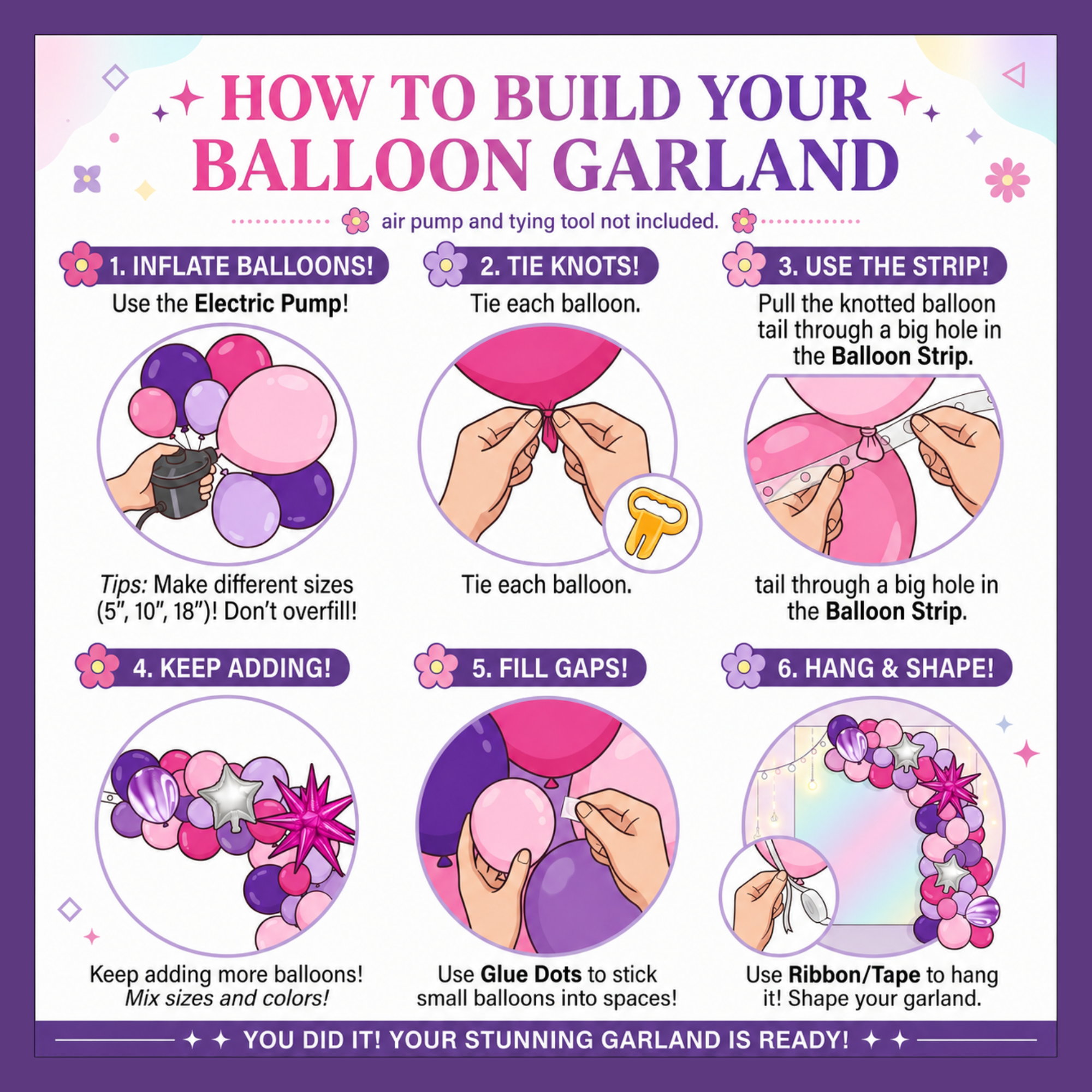 🎈 Born to Shine - Balloon Garland Kit